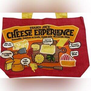 Trader Joe’s “Cheese Adventures” Canvas Tote Bag – Double-Sided Print (NWT)